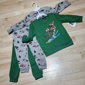 Kids Green and Gray Matching Set